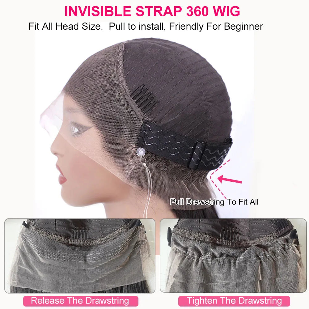 250 Density 30 Inch Kinky Curly 360 13x6 13x4 HD Lace Front Wig 6x6 Closure Glueless Wig Deep Wave Lace Frontal Human Hair Wig