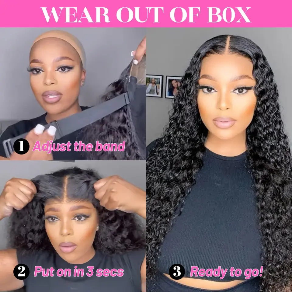 13x6 Hd Deep Wave Glueless Wig Human Hair For Women Wear And Go 7x5 Frontal Curly Lace Front Wigs On Clearance Sale 250 Density
