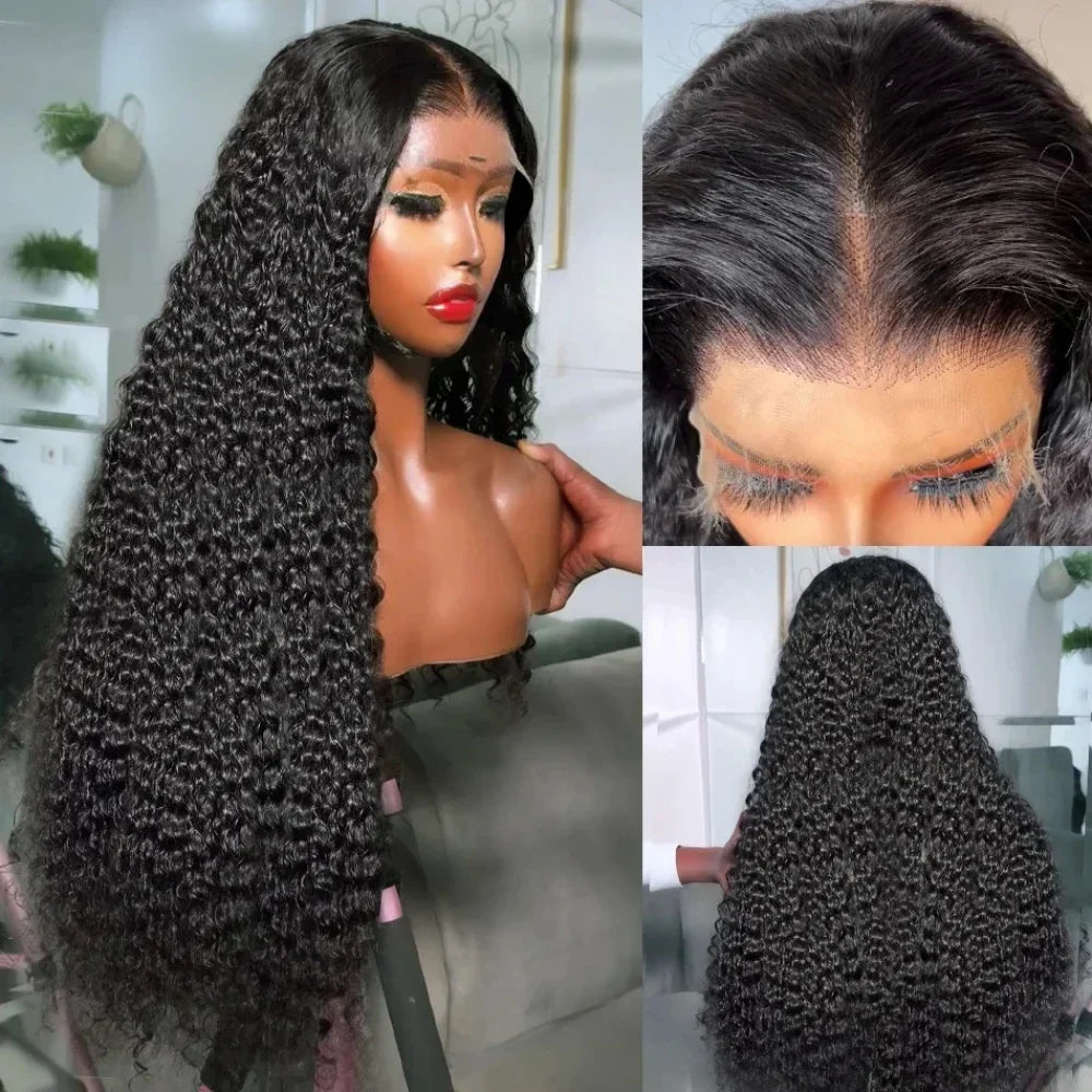 250 Density 30 Inch Kinky Curly 360 13x6 13x4 HD Lace Front Wig 6x6 Closure Glueless Wig Deep Wave Lace Frontal Human Hair Wig