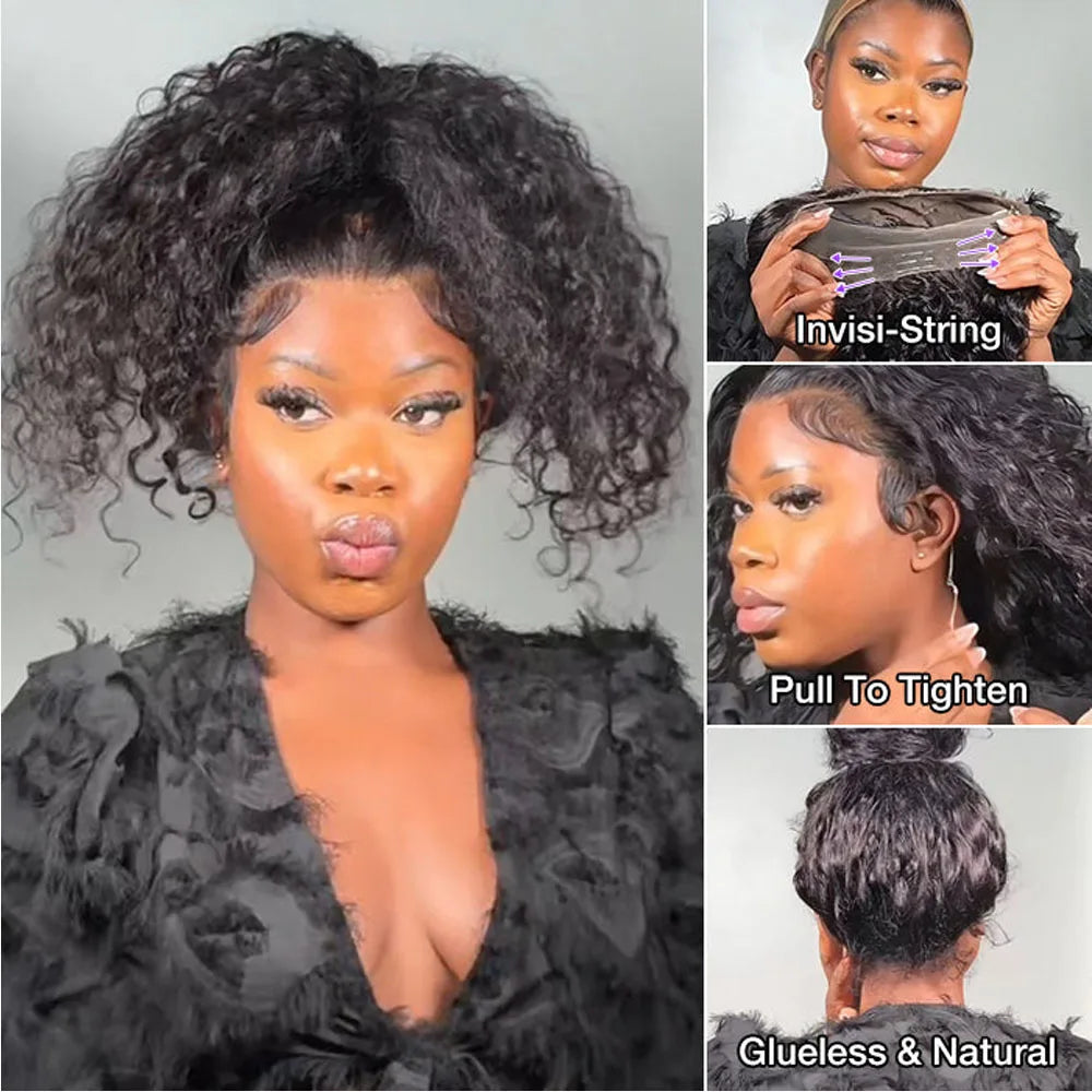 250 Density 30 Inch Kinky Curly 360 13x6 13x4 HD Lace Front Wig 6x6 Closure Glueless Wig Deep Wave Lace Frontal Human Hair Wig