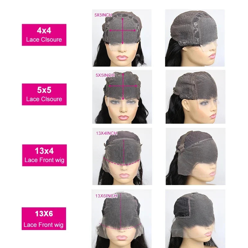 Berrys Fashion Hair Water Wave 13x6 HD Lace Frontal Wig Peruvian 250% Water Wave Lace Frontal Wig 5x5 Lace Closure Wig For Women