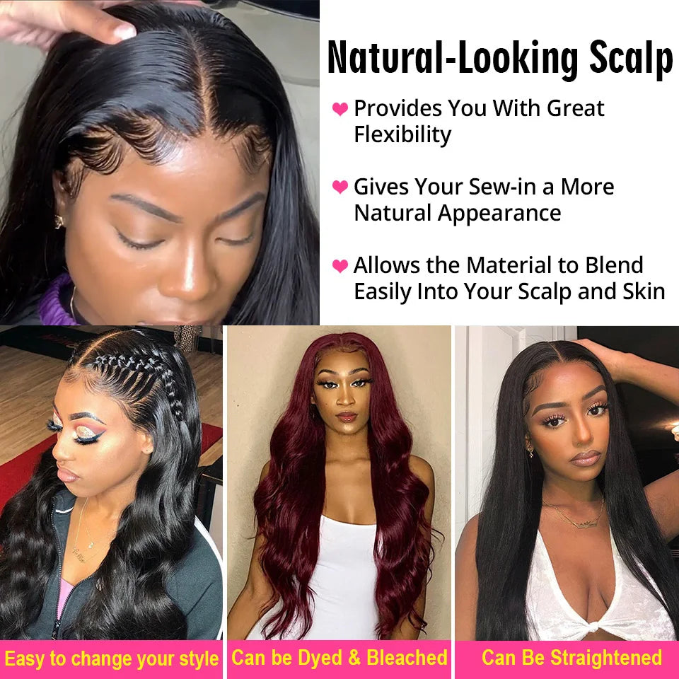 AliPearl Human Hair Bundles With Transparent Lace 6x6 Closure Brazilian Body Wave Bundle With Closure Human Hair Weave Extension