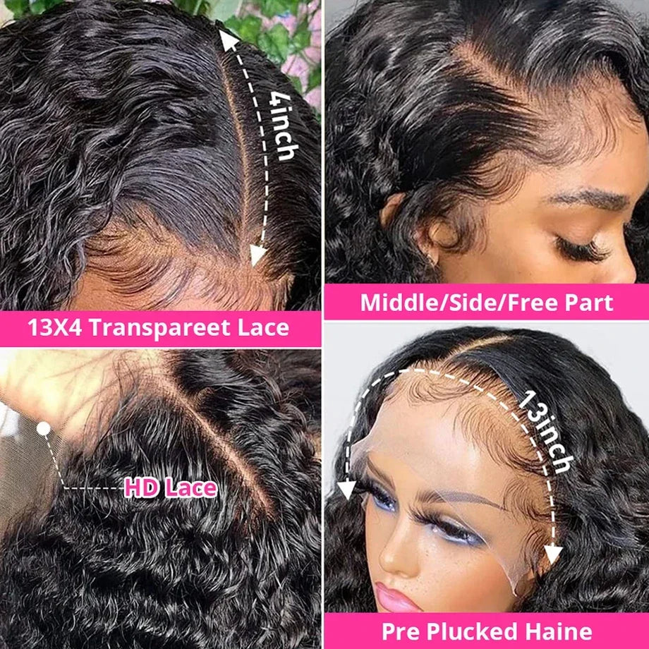 Curly Human Hair Wig Deep Wave Frontal Burmese 613 Blonde Body Wave Human Hair Wigs For Women 13x6 Hd Lace Front Human Hair Wig