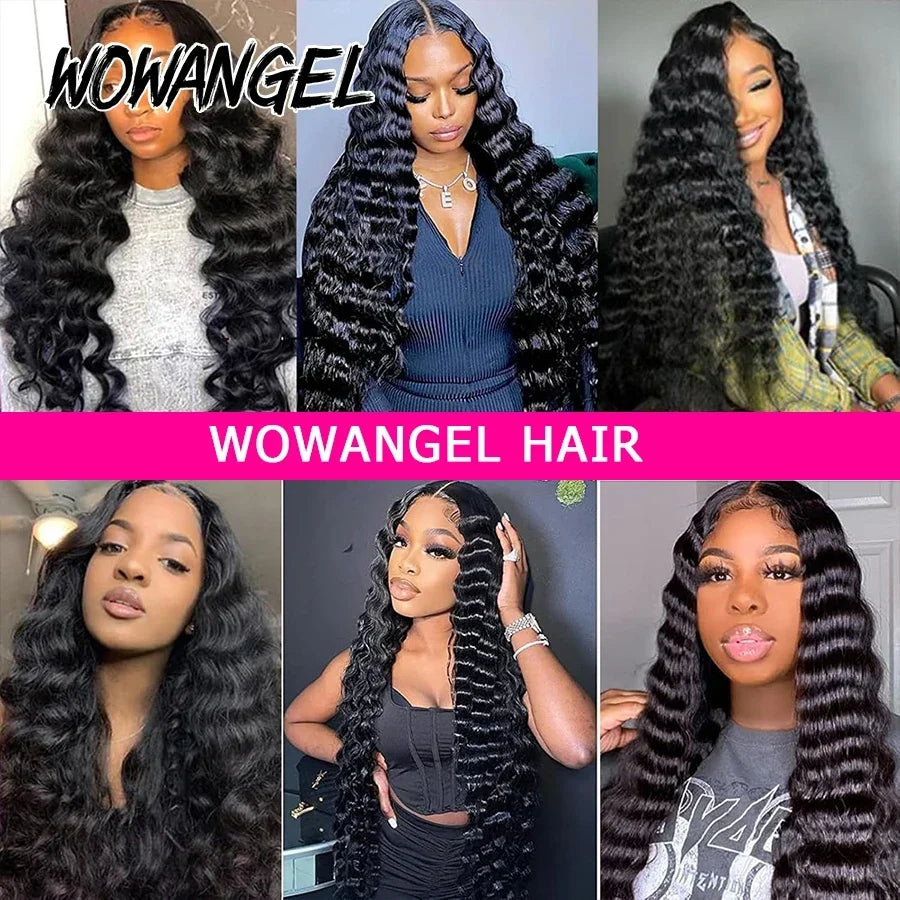 250% Loose Deep Wave Human Hair Wigs Pre Plucked 13x6 HD Full Frontal Wigs 100% Human Hair Curly Lace Front Wigs For Black Women