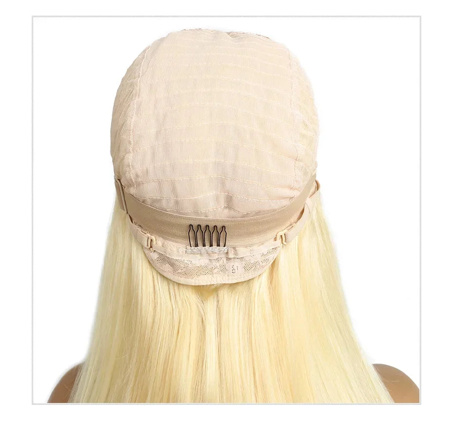 Blonde Preplucked Wigs 613 5x5 Transparent Lace Closure Wig Bone Straight Brazilian Remy Human Hair Lace Wigs For Black Women