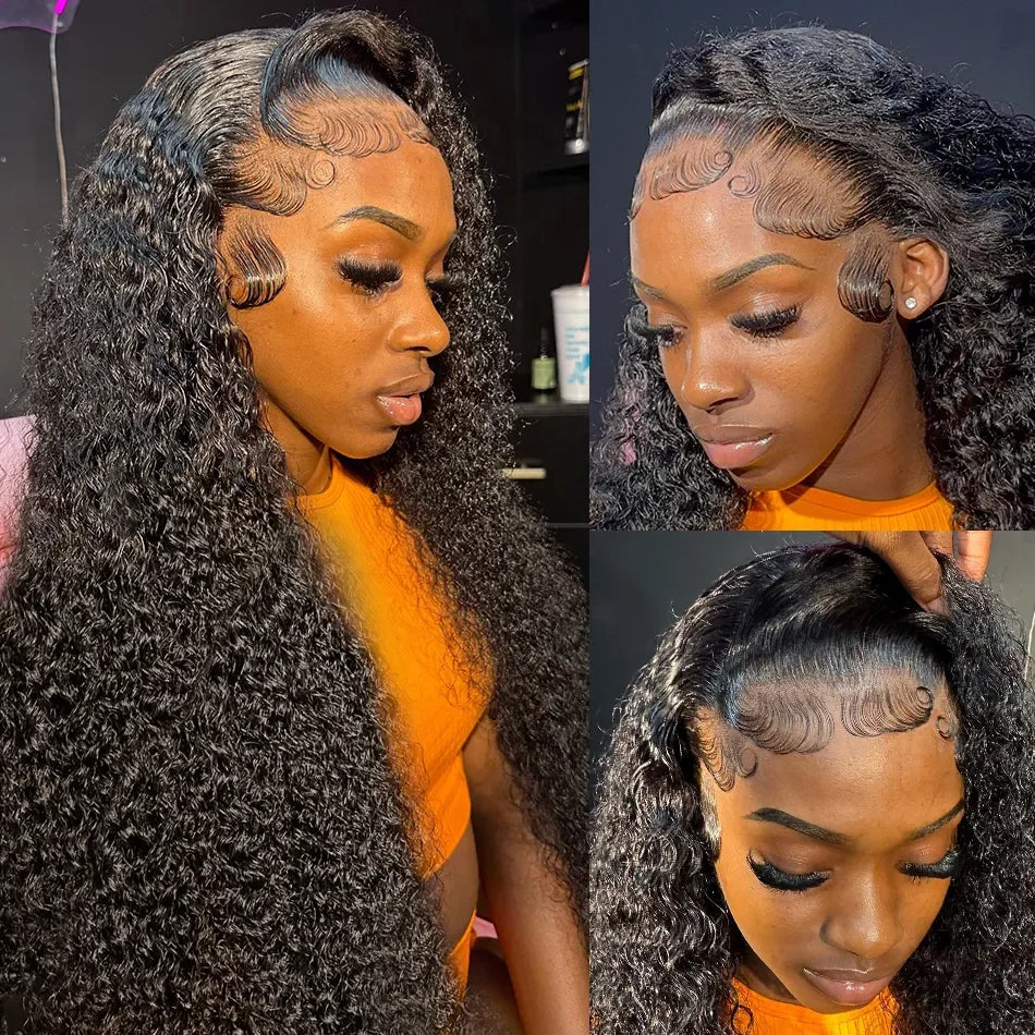 42 Inch Curly Wigs Deep Wave Frontal Wig 13x6 Hd Lace Frontal Wig Brazilian Pre Plucked Glueless 13x4 Human Hair Wigs For Women