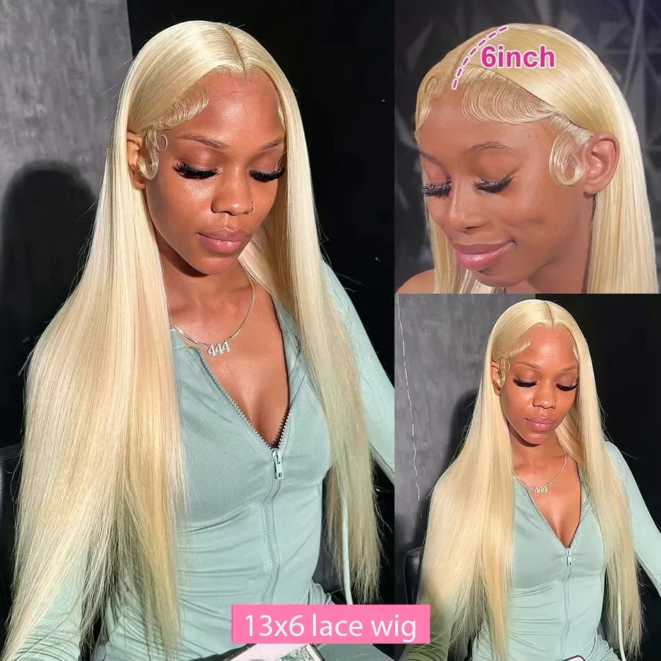 Rosabeauty 40 Inch 13x4 Straight 613 Hd Honey Blonde Lace Front Human Hair Wigs Brazilian 13x6 Color Lace Frontal Wigs For Women