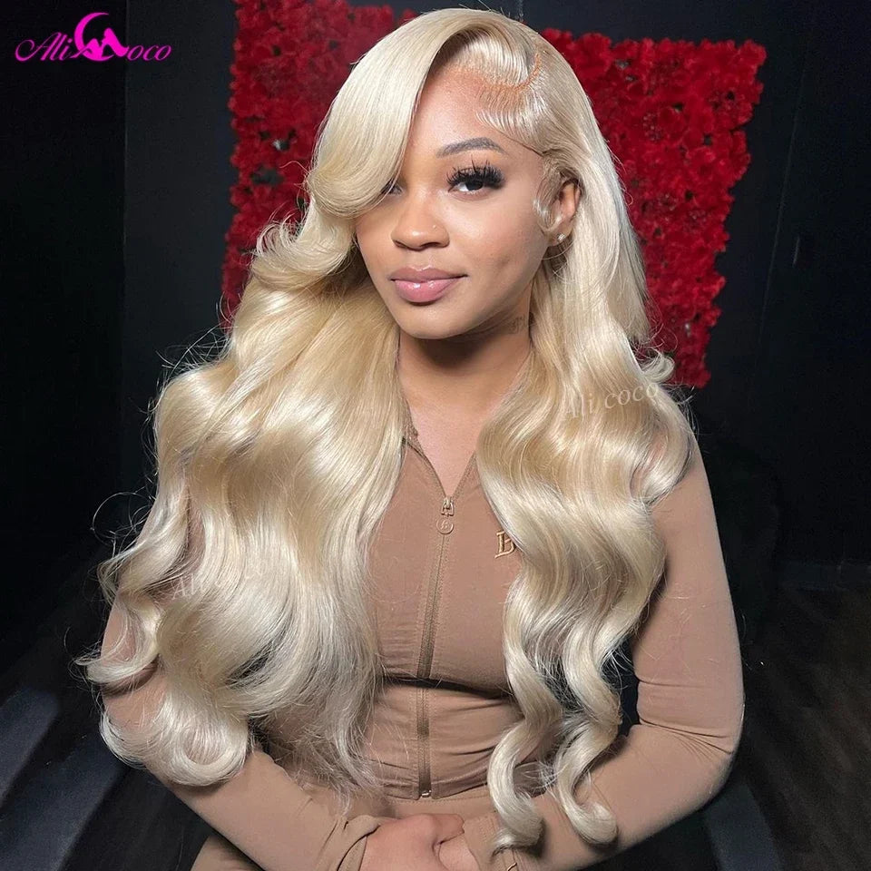 Ombre Natural Black with 613 Inside Colored Transparent Lace Front Human Hair Wig Highlight 613 Colored Pre Plucked Remy Hair