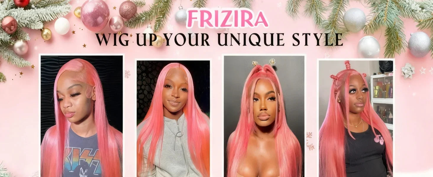 250% Density Light Pink Bone Straight Pink Human Hair Wig 30 Inch 13x6 HD Transparent Lace Frontal Wigs Real Human Hair