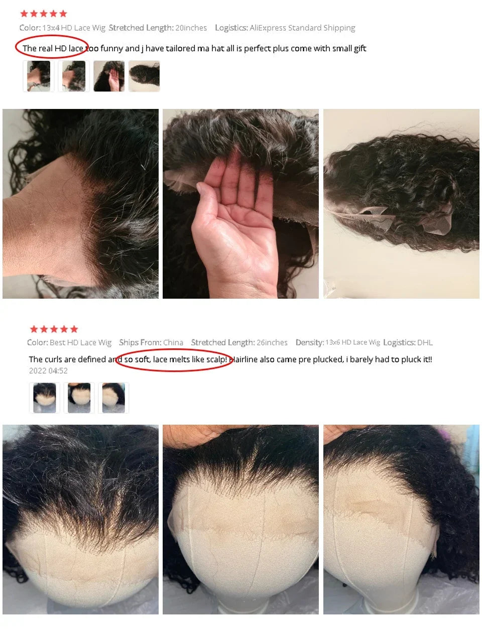 Queen Hair Loose Deep Real HD Lace Wig Raw Hair Pre Plucked Full Frontal 13x6 13x4 5x5 6x6 Closure Melt Skin Lace HD Lace Wig