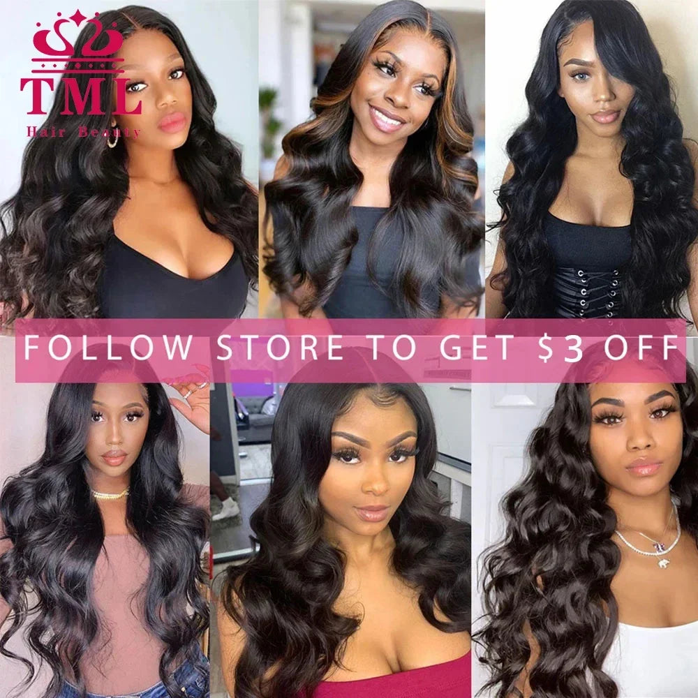 30 32 Inch Body Wave Bundles 1 3 4 Bundles Brazilian Hair Water Wavy Weave Human Hair Bundles Extensions Tissage For Women