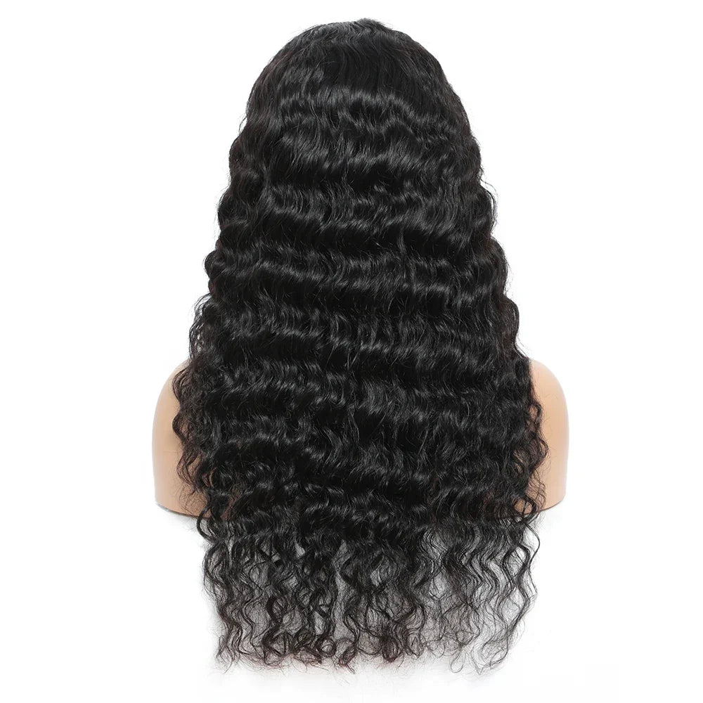 Transparent Remy Deep Wave Lace Front Wig 13x4 13x6 Water Wave Lace Frontal Wig 4X4 Closure Human Hair Wigs For Women Glueless