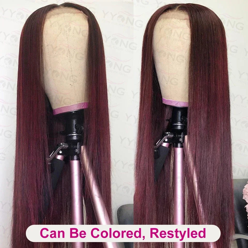 13x6 HD Transparent Straight Lace Front Human Hair Wigs For Women 180% Pre Plucked 4x4 Closure Wig 30 Inch 13x4 Lace Frontal Wig