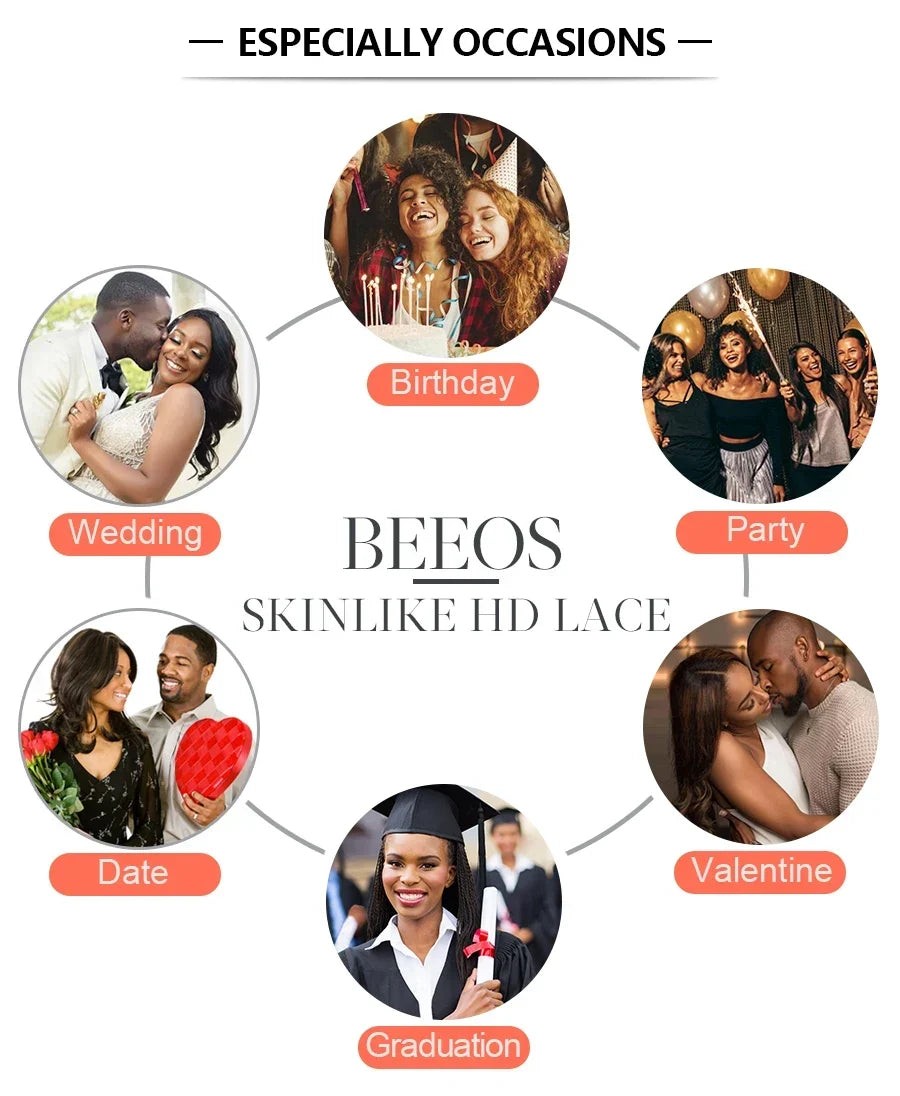 BEEOS Skinlike 13X6 HD Lace Frontal Wig Ombre Blonde Straight 13x4 HD Lace Full Front Human Hair Wigs For Women Pre plucked Hair
