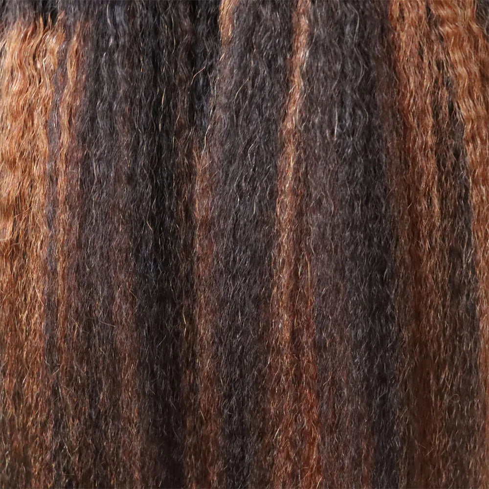 Highlight Blonde Color 1B/30 Brazilian Virgin Human Hair Bundles Weft Kinky Straight Ombre Hair Weaving Coarse Yaki Extensions