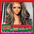 1B27 Highlight Colored Wig 13x6 HD Lace Frontal Human Hair Wig 34inch Body Wave Melt Skin 13x4 Full Frontal Wig Brazilian Hair