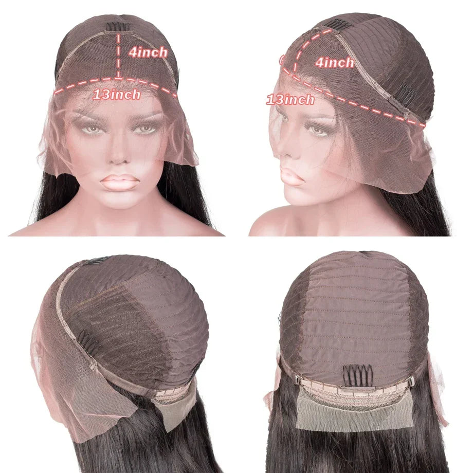 30 inch 13x4 Orange Ginger Lace Front Wig Body Wave Lace Frontal Wig Brazilian Ginger Human Hair Colored Wigs Pre Plucked