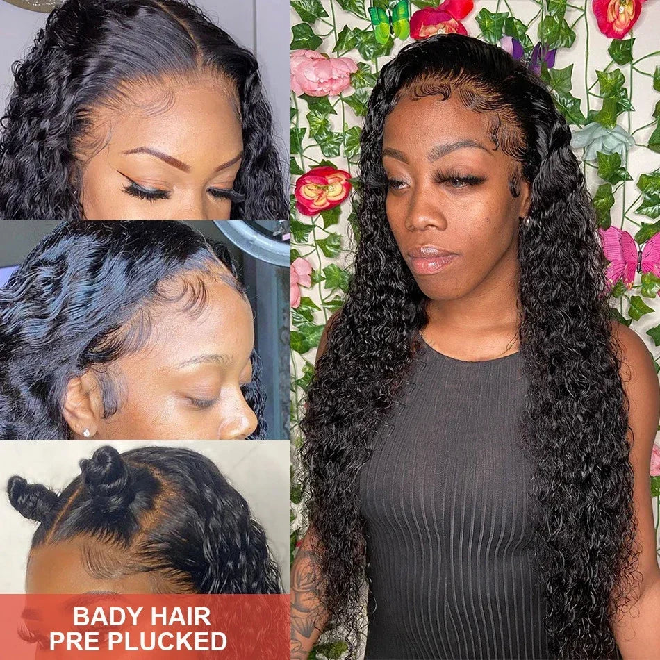 42 Inch Curly Wigs Deep Wave Frontal Wig 13x6 Hd Lace Frontal Wig Brazilian Pre Plucked Glueless 13x4 Human Hair Wigs For Women