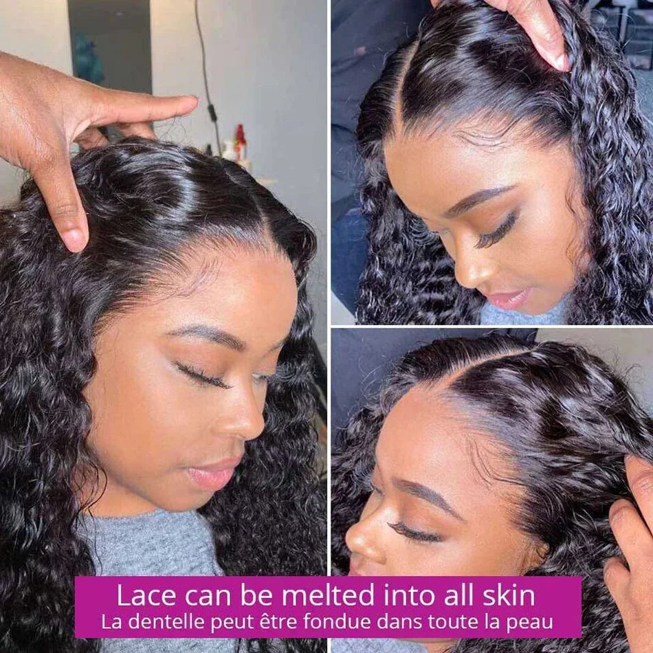 Deep Wave 13x4 13x6 HD Lace Frontal Wig 13x6 Brazilian Kinky Curly Human Hair Wigs Woman Lace Front Human Hair Wig Pre Plucked