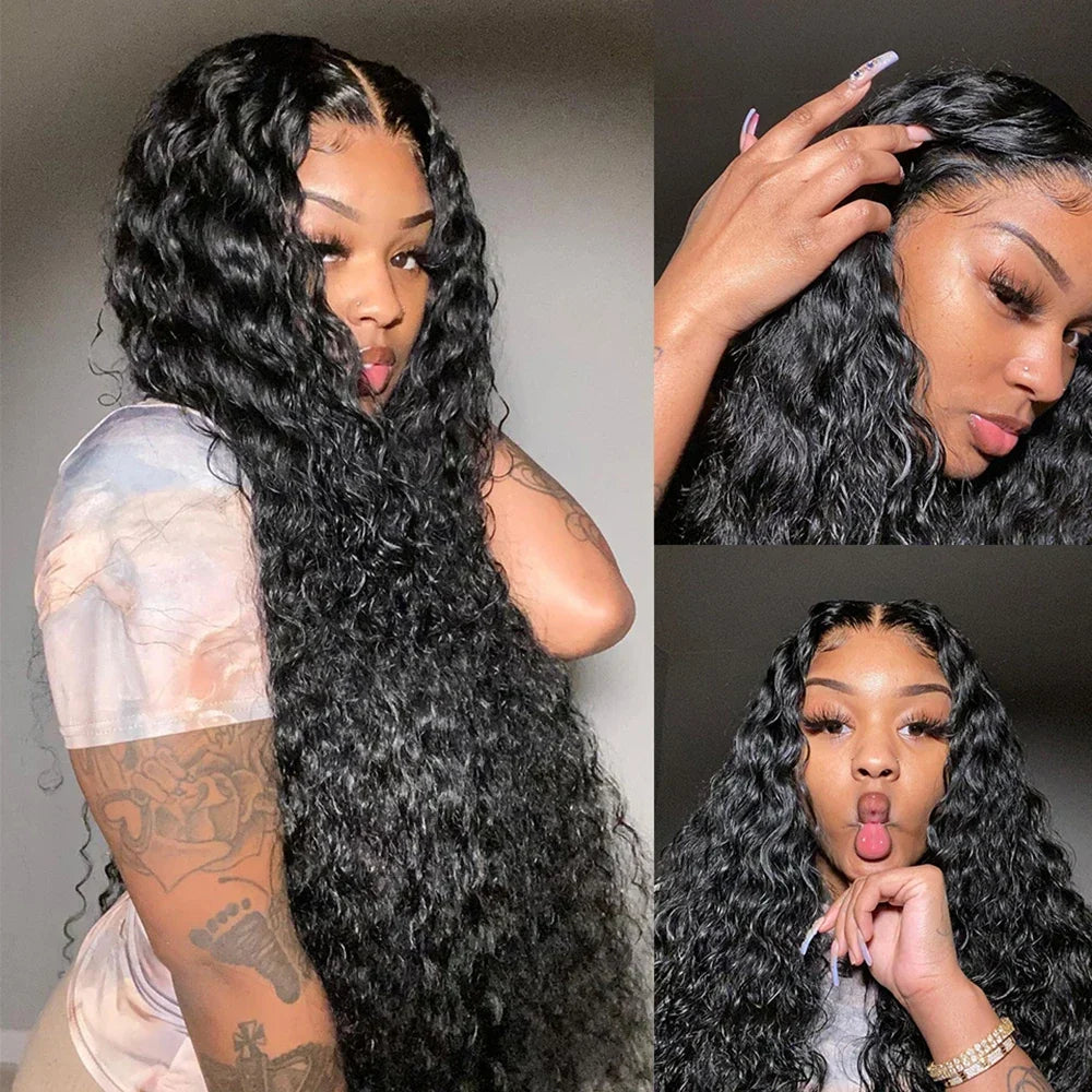 42 Inch Curly Wigs Deep Wave Frontal Wig 13x6 Hd Lace Frontal Wig Brazilian Pre Plucked Glueless 13x4 Human Hair Wigs For Women