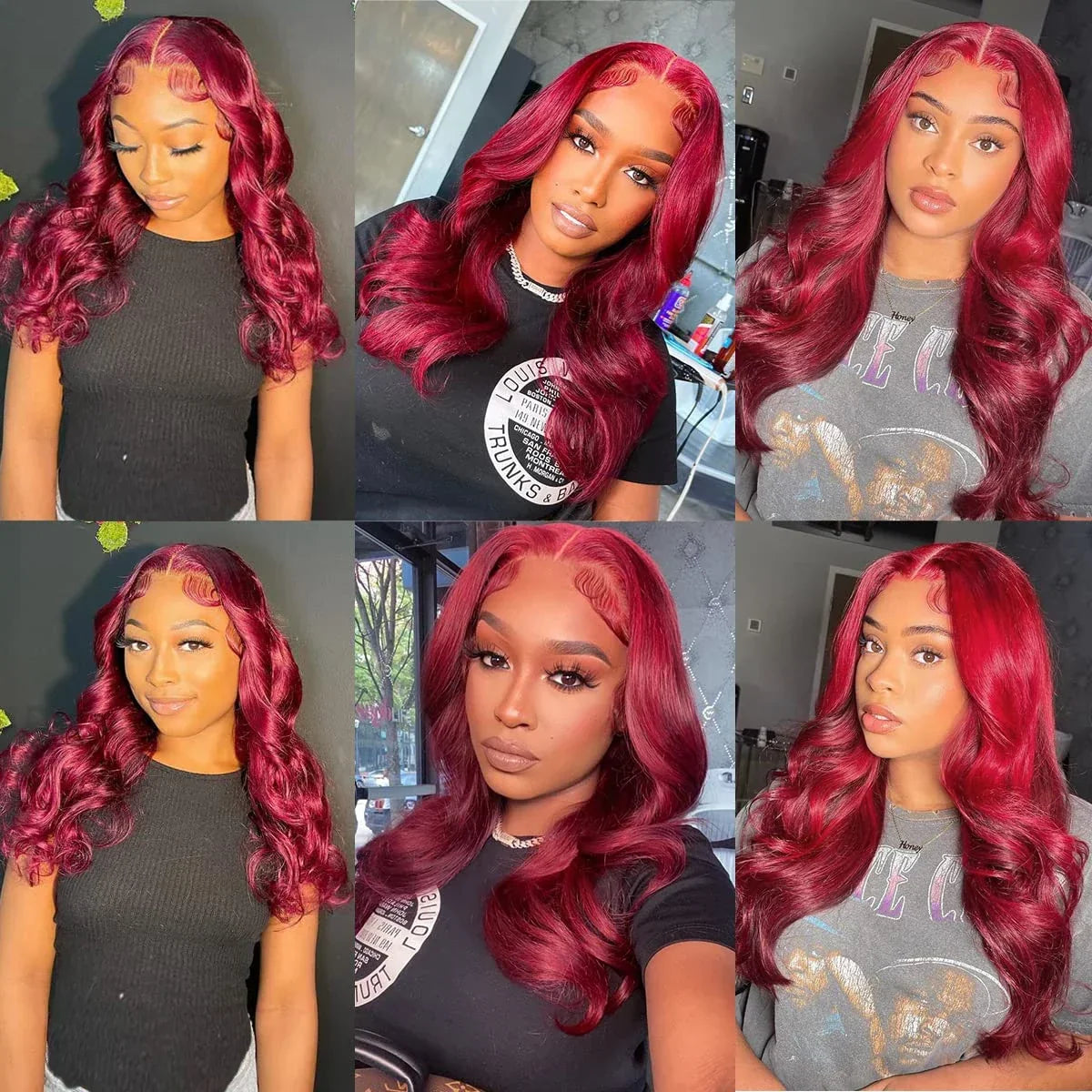 Body Wave Wig Burgundy Lace Front Wig 13x4 13x6 Hd Lace Frontal Wig 4x4 Lace Wig Human Hair Pre Plucked 99j Red Colored Wig