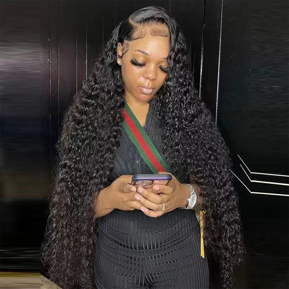 42 Inch Curly Wigs Deep Wave Frontal Wig 13x6 Hd Lace Frontal Wig Brazilian Pre Plucked Glueless 13x4 Human Hair Wigs For Women