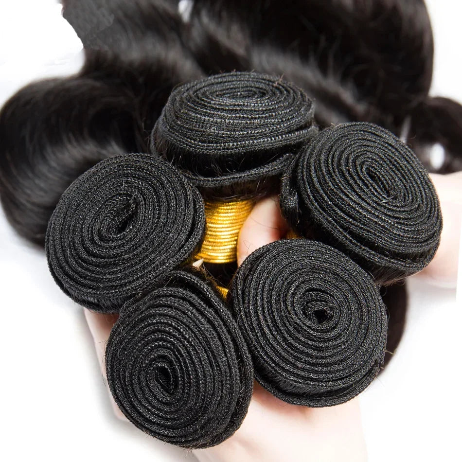 30 32 Inch Body Wave Bundles 1 3 4 Bundles Brazilian Hair Water Wavy Weave Human Hair Bundles Extensions Tissage For Women