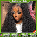 BEEOS Jerry Curly Glueless 250% Skinlike 13x6 HD Lace Front Human Hair Wigs Preplucked 5x5 HD Transparent Lace Wigs For Women
