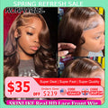 Wow Angel Chocolate Brown Wigs 13x6 HD Lace Front Wigs Melt Skins Body Wave Human Hair Wigs Glueless HD Lace Wigs For Woman