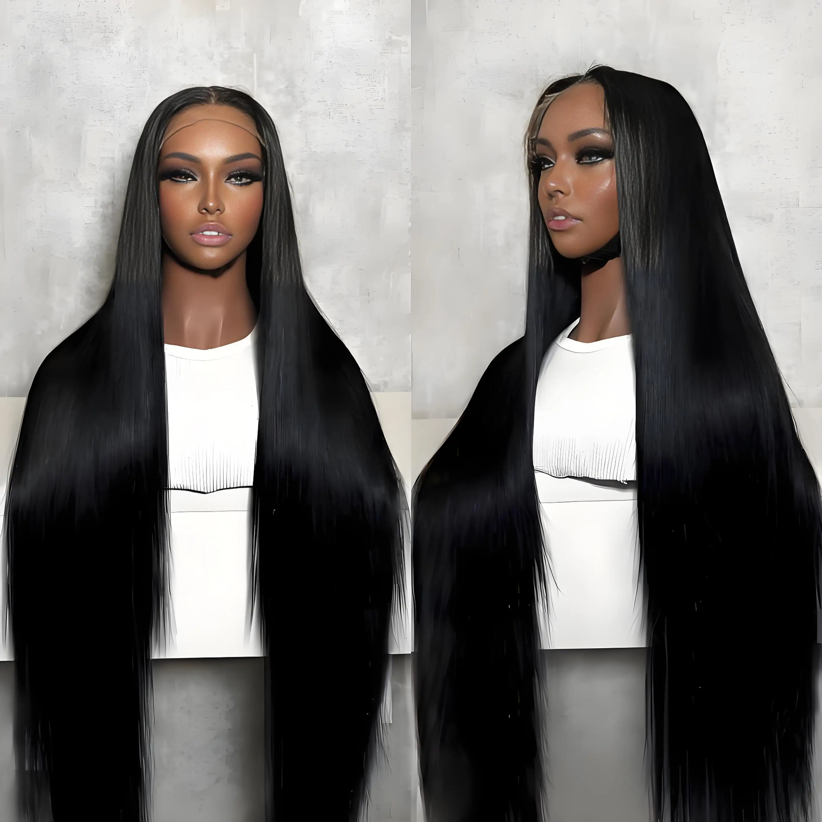13x4 13x6 Hd Bone Straight Transparent Lace Front Wig Human Hair 40 Inch Pre Plucked Lace Front Wigs 200 Density Human Hair Wigs