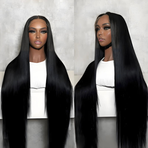 13x4 13x6 Hd Bone Straight Transparent Lace Front Wig Human Hair 40 Inch Pre Plucked Lace Front Wigs 200 Density Human Hair Wigs