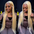 12-40Inch 613 Blonde Straight Human Hair Wigs DIY Colors